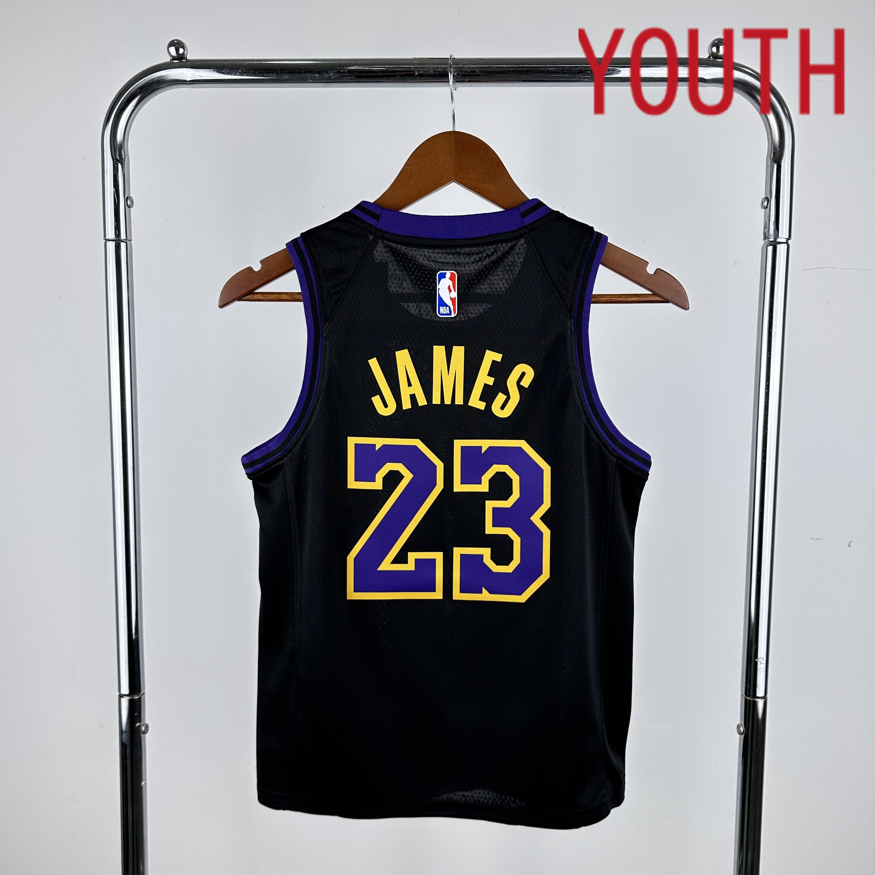 Youth Los Angeles Lakers #23 James Black City Edition Nike 2024 NBA Jersey->->Youth Jersey